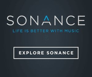 Sonance Medium Rectangle Banner - Life is Better With Music